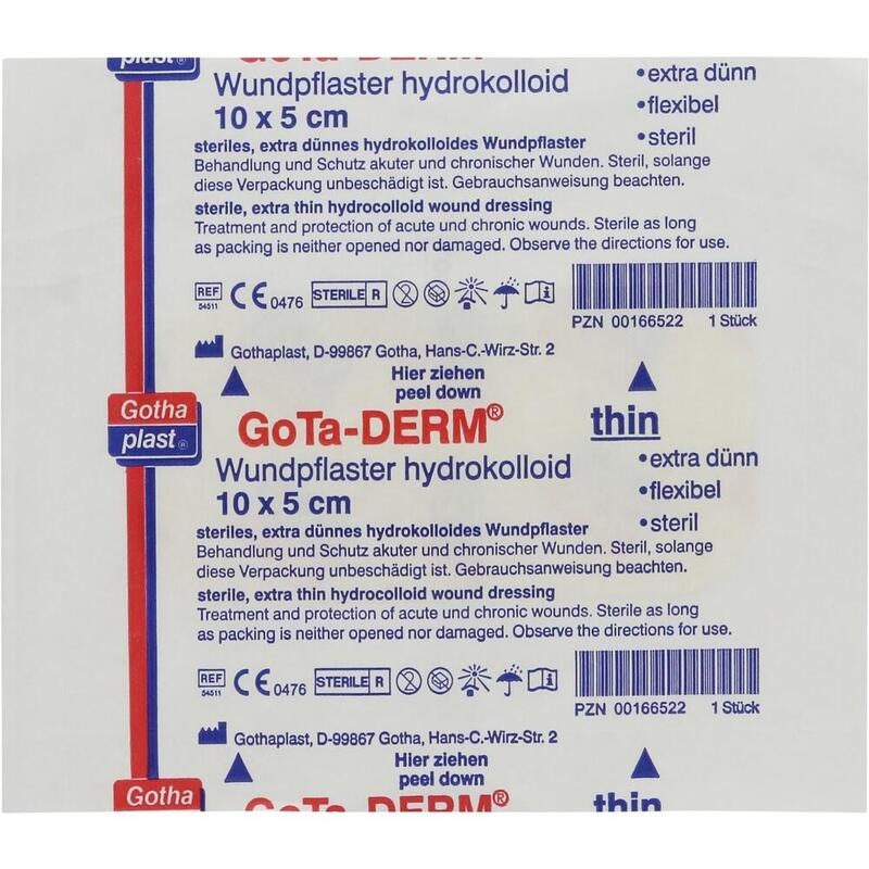 GOTA-DERM thin hydrokoll.Wundpfl.steril 5x10 cm