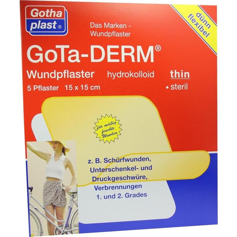 GOTA-DERM thin hydrokoll.Wundpfl.steril 15x15 cm