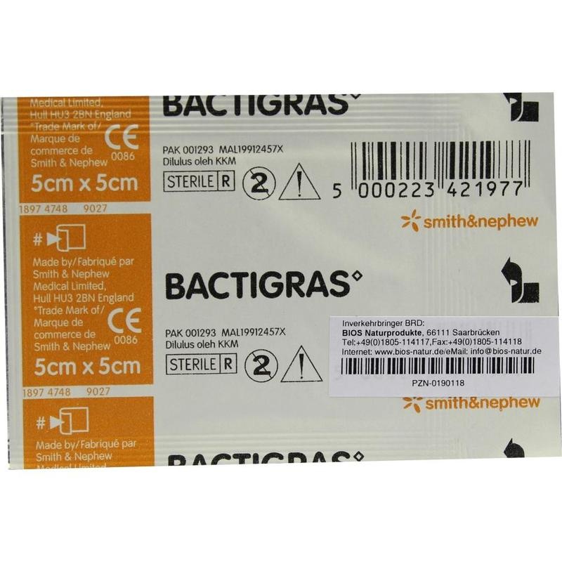 BACTIGRAS Paraffingaze 5x5 cm