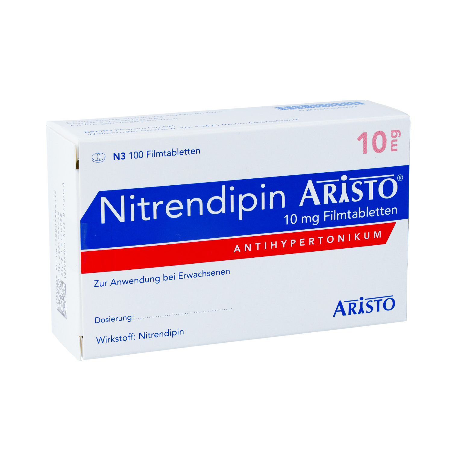 NITRENDIPIN Aristo 10 mg Filmtabletten