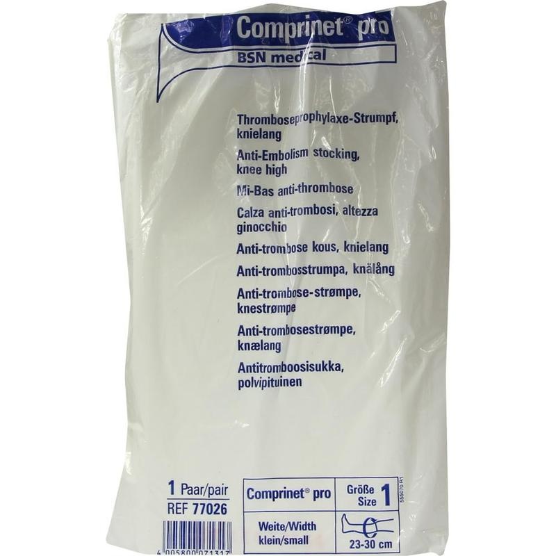 COMPRINET pro Strumpf knielang Gr.1 weiß