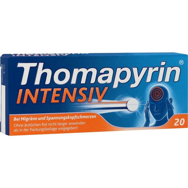 Thomapyrin INTENSIV 20 Stk. – Bei Migräne, Kopf- & starken Schmerzen