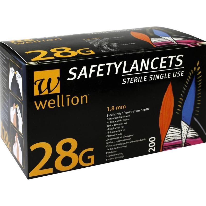 WELLION Safetylancets 28 G Sicherheitseinmallanz.