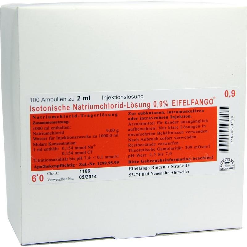ISOTONISCHE NaCl Lösung 0,9% Eifelfango Inj.-Lsg.
