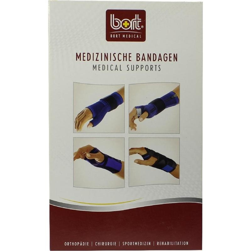 BORT Handgelenkstütze m.Aluschiene re.XS blau