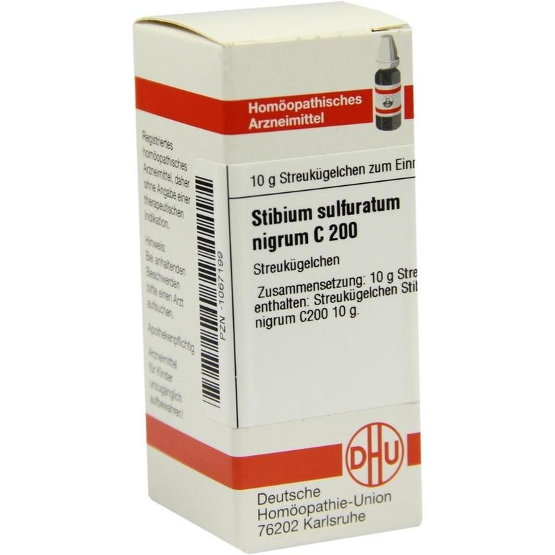 STIBIUM SULFURATUM NIGRUM C 200 Globuli