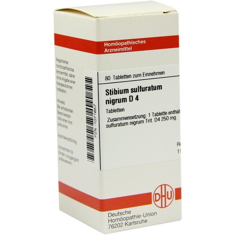 STIBIUM SULFURATUM NIGRUM D 4 Tabletten
