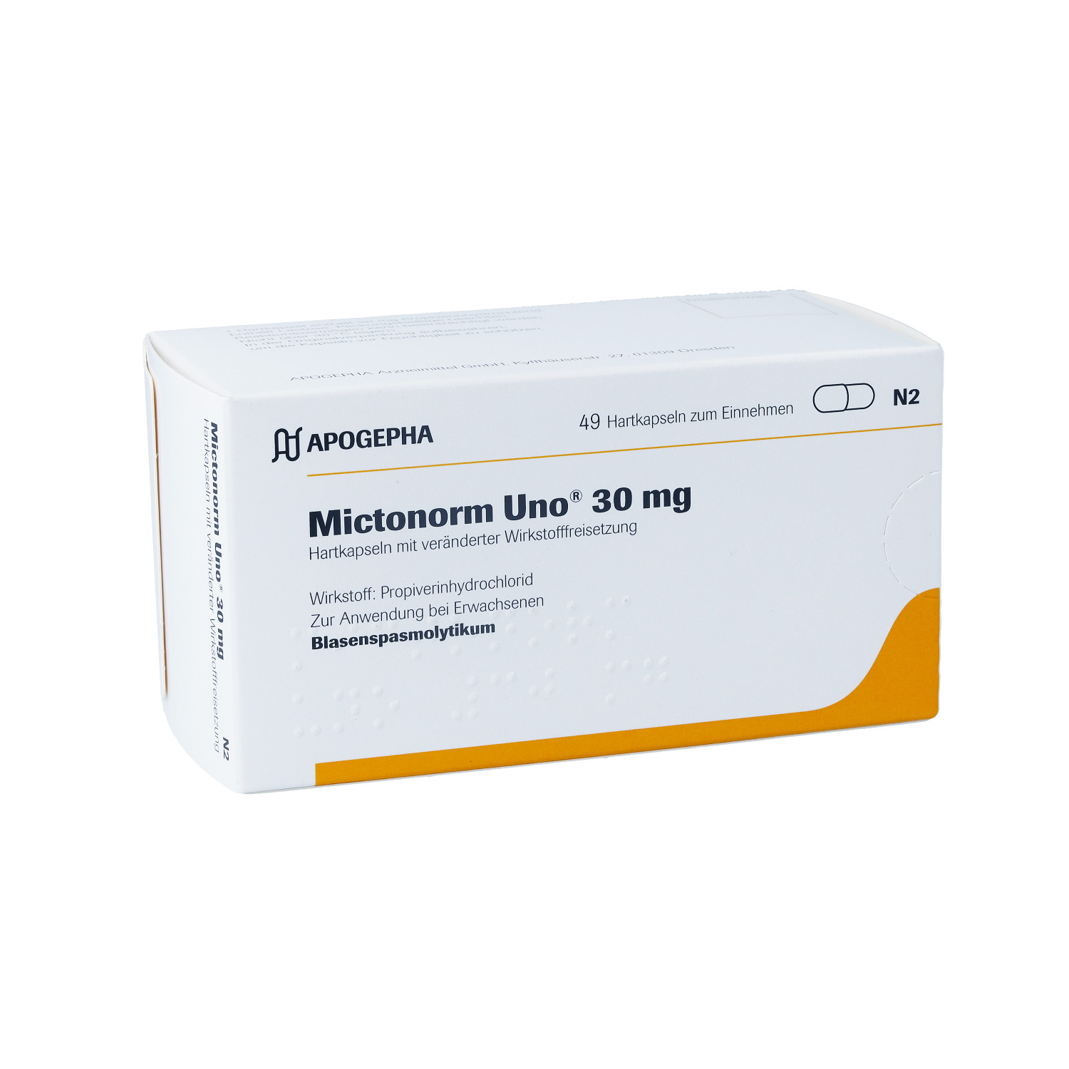 MICTONORM Uno 30 mg Hartk.m.veränd.Wirkst.-Frs.