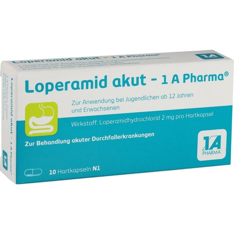 LOPERAMID akut-1A Pharma Hartkapseln – Schnelle Hilfe bei akutem Durchfall, Reisedurchfall, wässrigem Stuhl & häufigem Stuhlgang