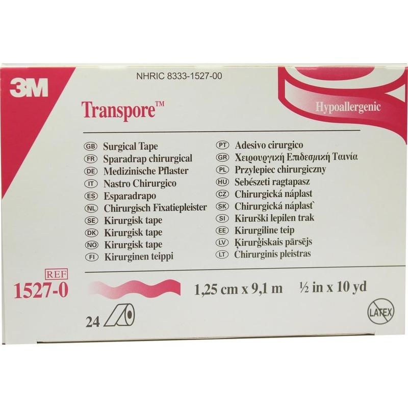 TRANSPORE 1,25 cmx9,1 m Pflaster