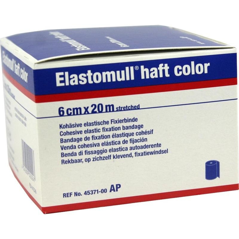 ELASTOMULL haft color 6 cmx20 m Fixierb.blau
