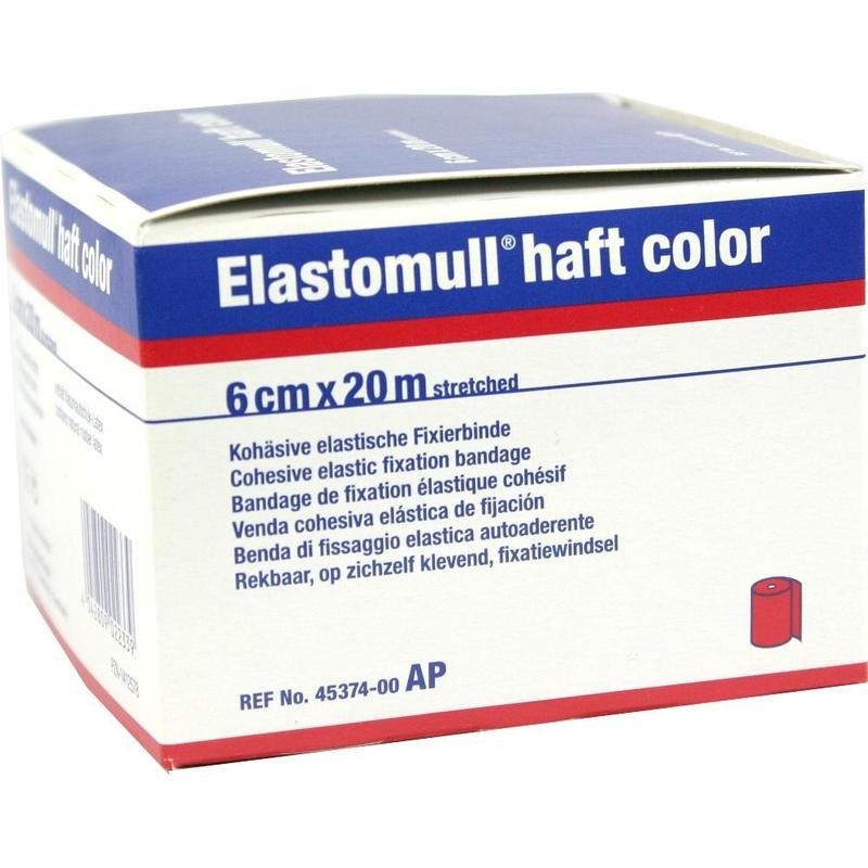 ELASTOMULL haft color 6 cmx20 m Fixierb.rot