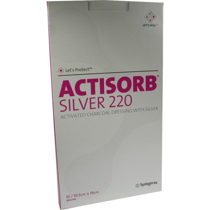 ACTISORB 220 Silver 10,5x19 cm steril Kompressen