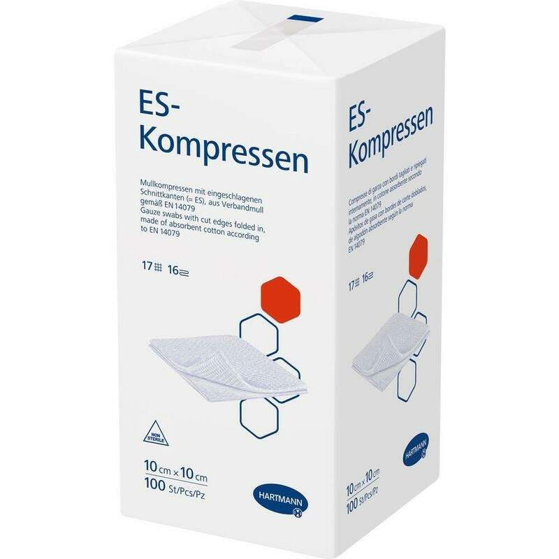 ES-KOMPRESSEN unsteril 10x10 cm 16fach