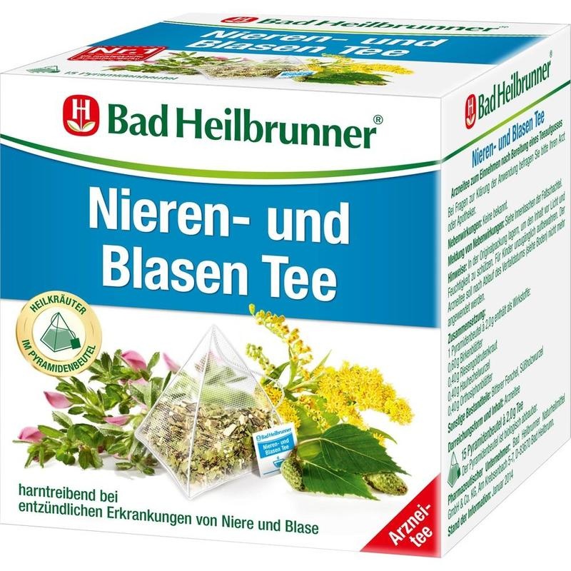 BAD HEILBRUNNER Nieren- und Blasen Tee Filterbeut.