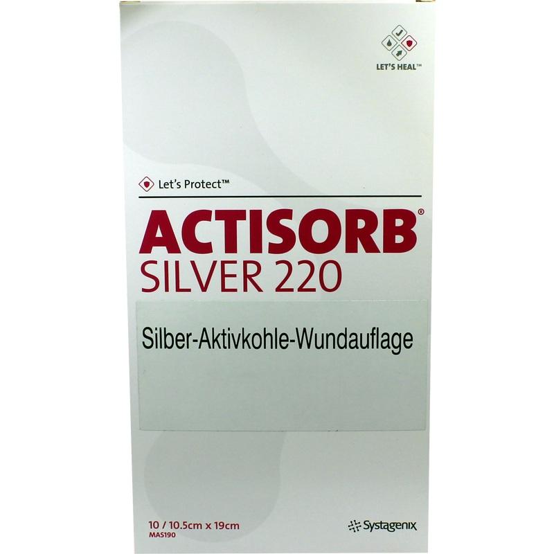 ACTISORB 220 Silver 10,5x19 cm steril Kompressen