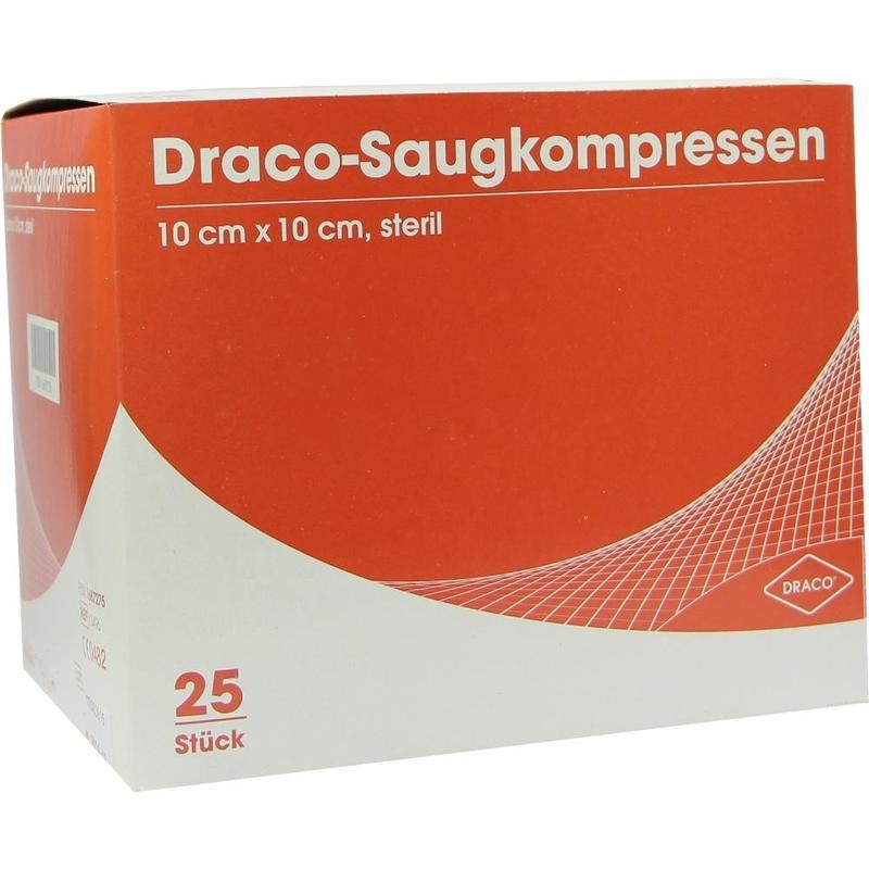SAUGKOMPRESSEN steril 10x10 cm Draco