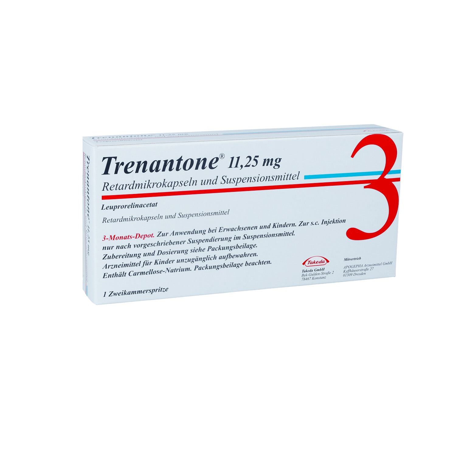 TRENANTONE 11,25 mg 2-Kammerspr.Ret.Mikrokps.u.Sus