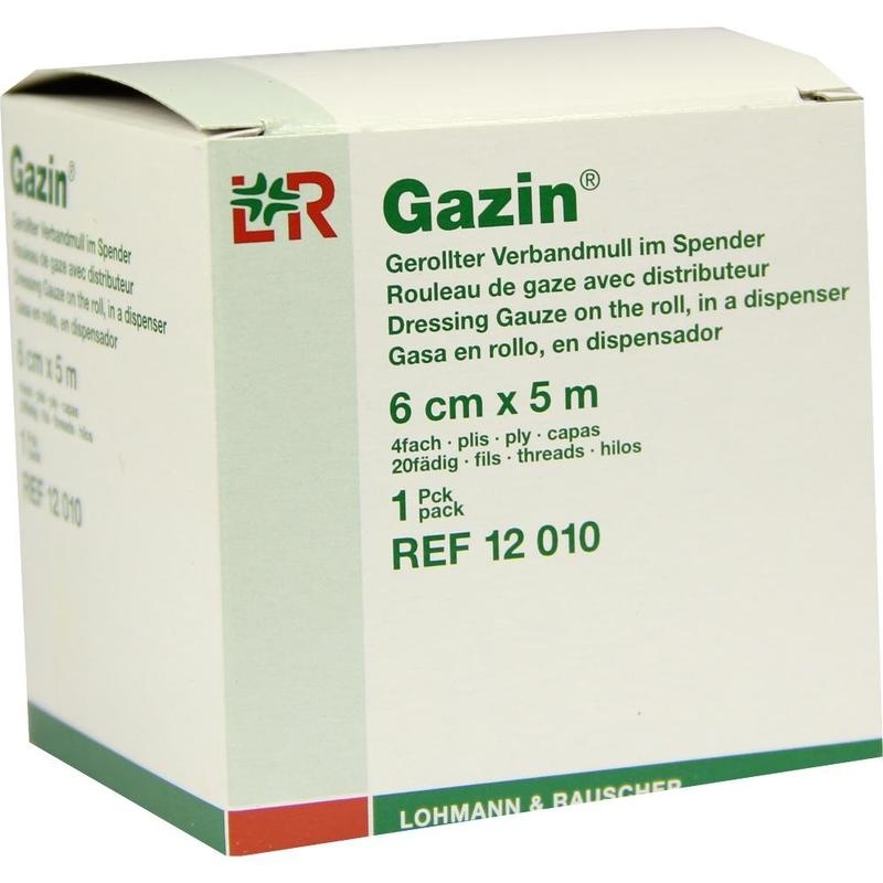 GAZIN Verbandmull 6 cmx5 m 4fach gerollt