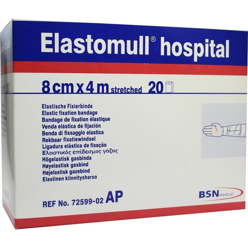 ELASTOMULL hospital 8 cmx4 m elast.Fixierb.weiß