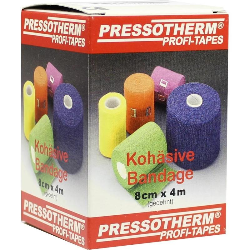 PRESSOTHERM Kohäsive Bandage 8 cmx4 m weiß
