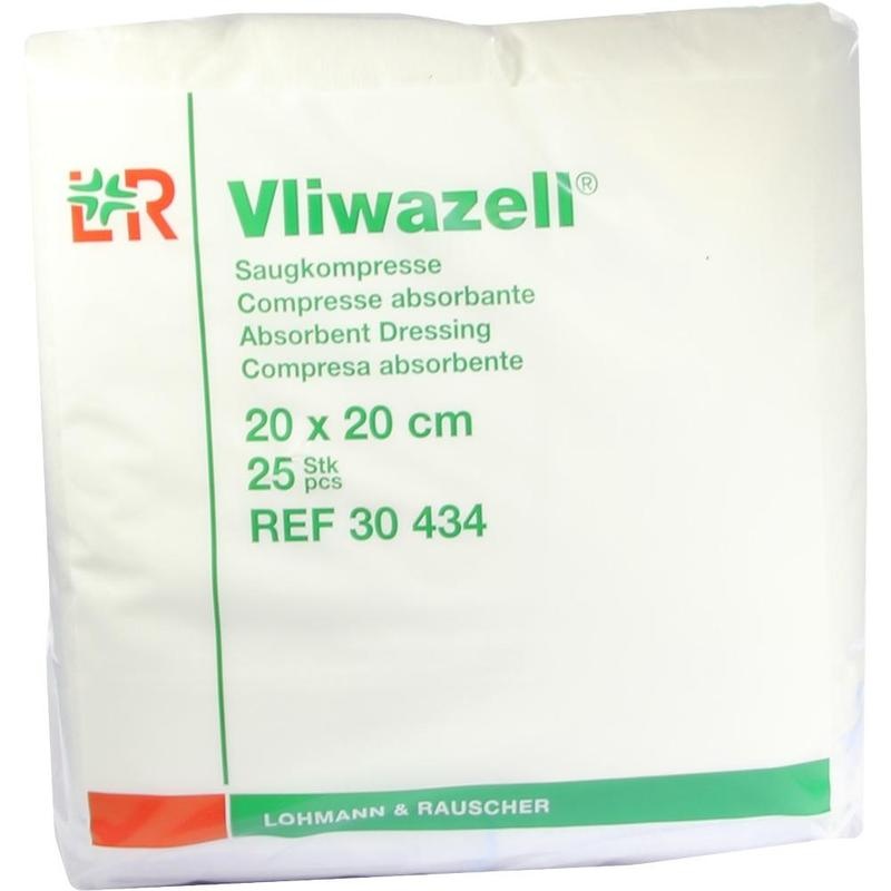 VLIWAZELL Saugkompressen unsteril 20x20 cm