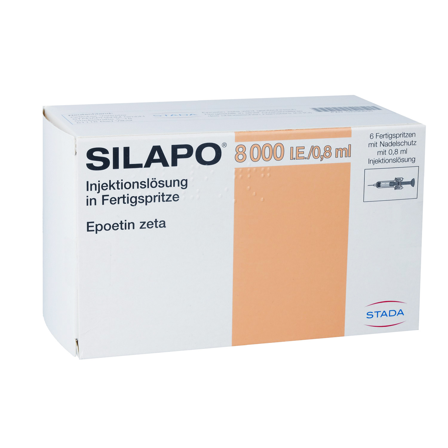 SILAPO 8.000 I.E./0,8 ml Inj.-Lösung Fertigspr.