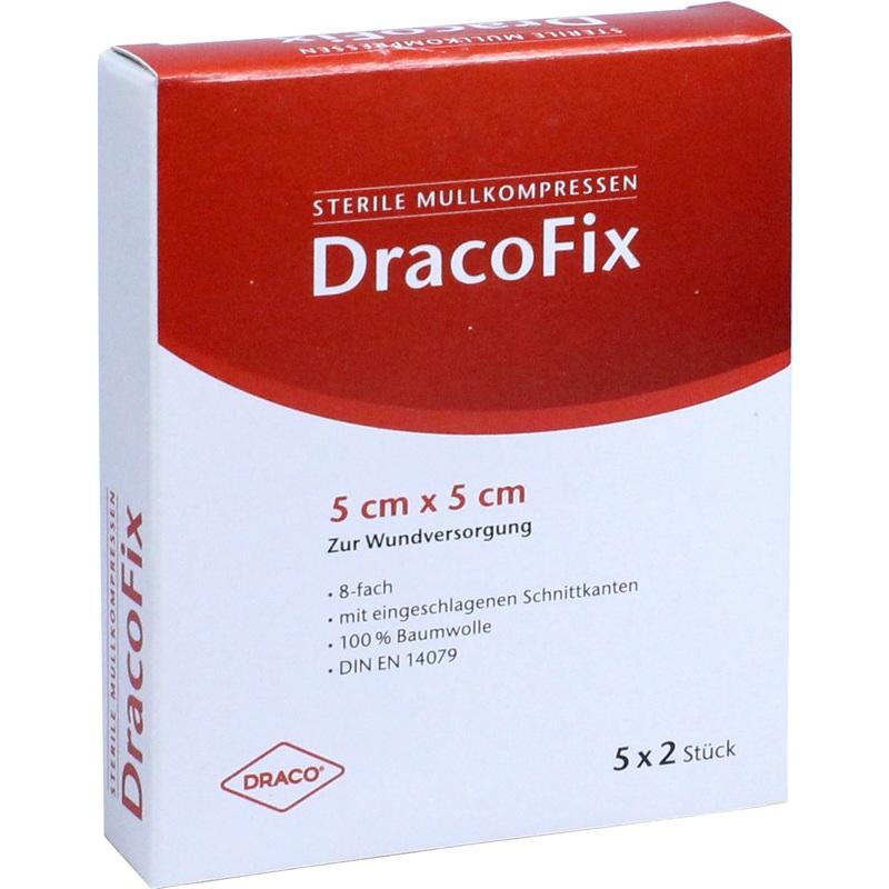 DRACOFIX PEEL Kompressen 5x5 cm steril 8fach