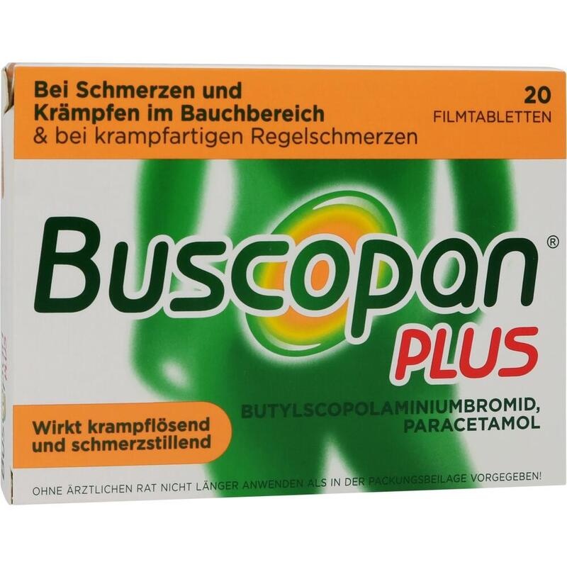 Buscopan plus Filmtabletten bei starken Bauchkrämpfen & Magenschmerzen (Duo-Effekt)