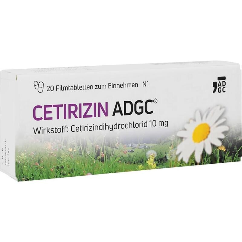 Cetirizin ADGC bei Heuschnupfen, Juckreiz & Hausstauballergie