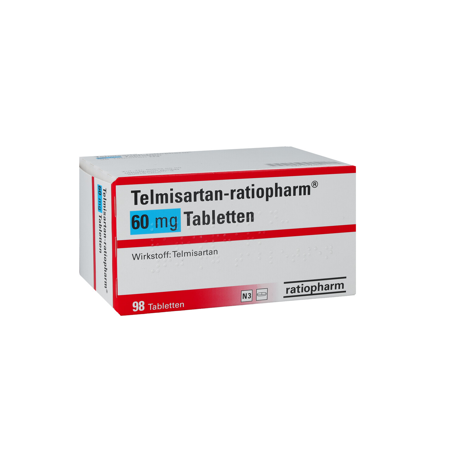 TELMISARTAN-ratiopharm 60 mg Tabletten