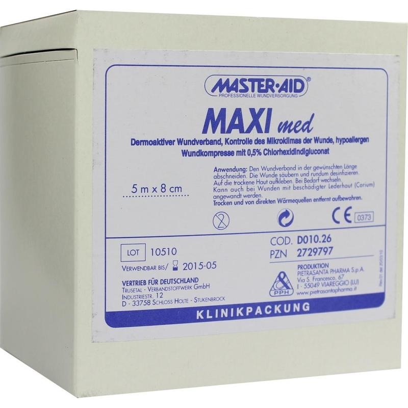 MAXI MED Wundschnellverb.8 cmx5 m weiß Master Aid