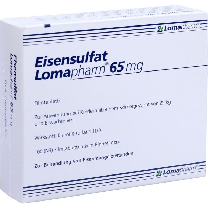 EISENSULFAT Lomapharm 65 mg überzogene Tab.