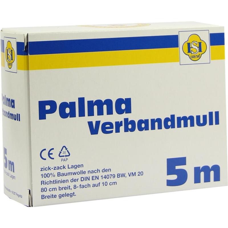 PALMA Verbandmull 80 cm 5 m zickzack Lagen