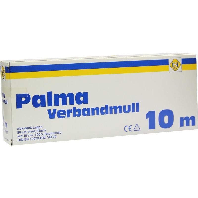 PALMA Verbandmull 80 cm 10 m zickzack Lagen