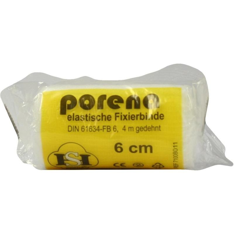 PORENA elast.Mullbinde 6 cm weiß m.Cello