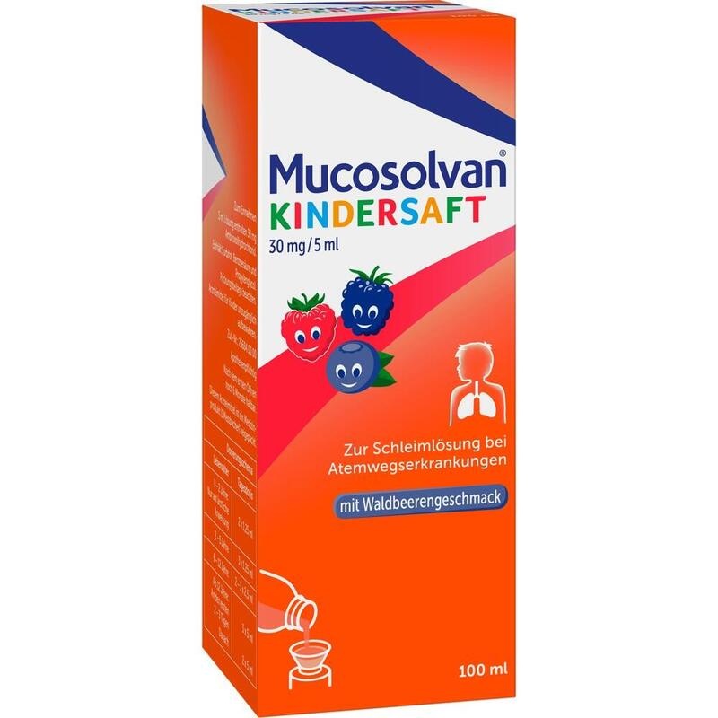 Mucosolvan Kindersaft bei verschleimtem Husten & festsitzendem Schleim - Hustensaft ohne Alkohol