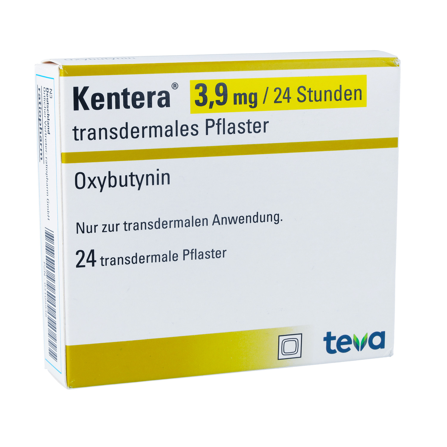 KENTERA 3,9 mg/24 Stunden transdermale Pflaster