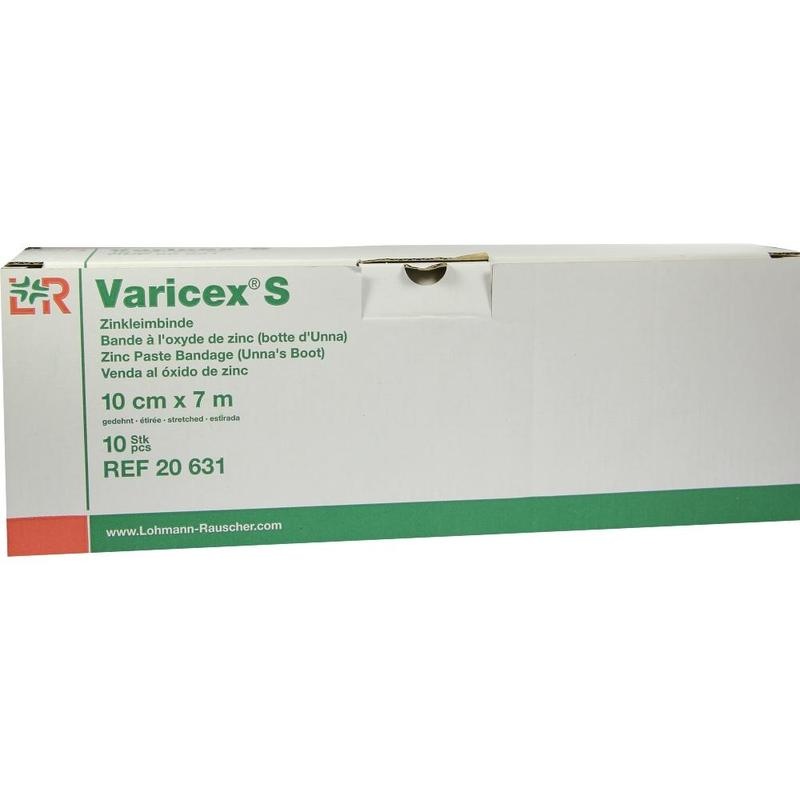 VARICEX S Zinkleimbinde 10 cmx7 m einz.verp.