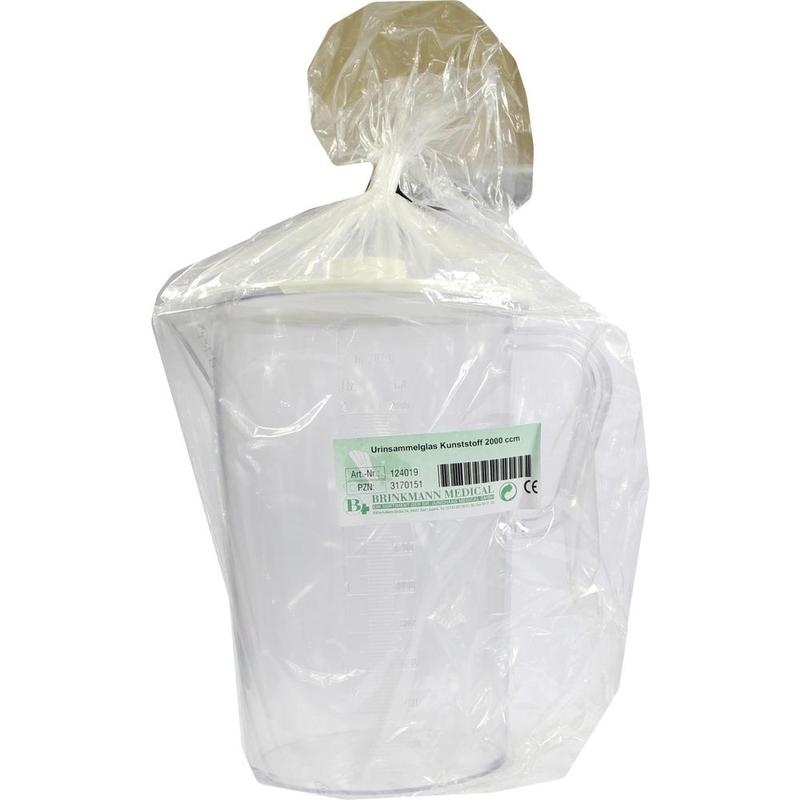 URINSAMMELGLAS 2000 ml Kunststoff m.Deckel