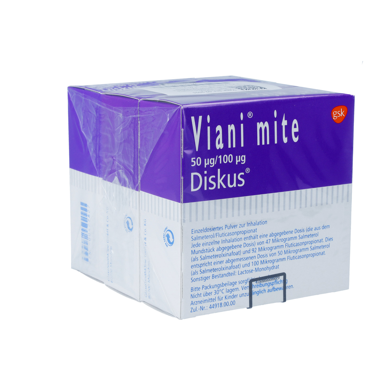 VIANI mite 50 μg/100 μg Diskus Einzeldos.Inh.-Plv.