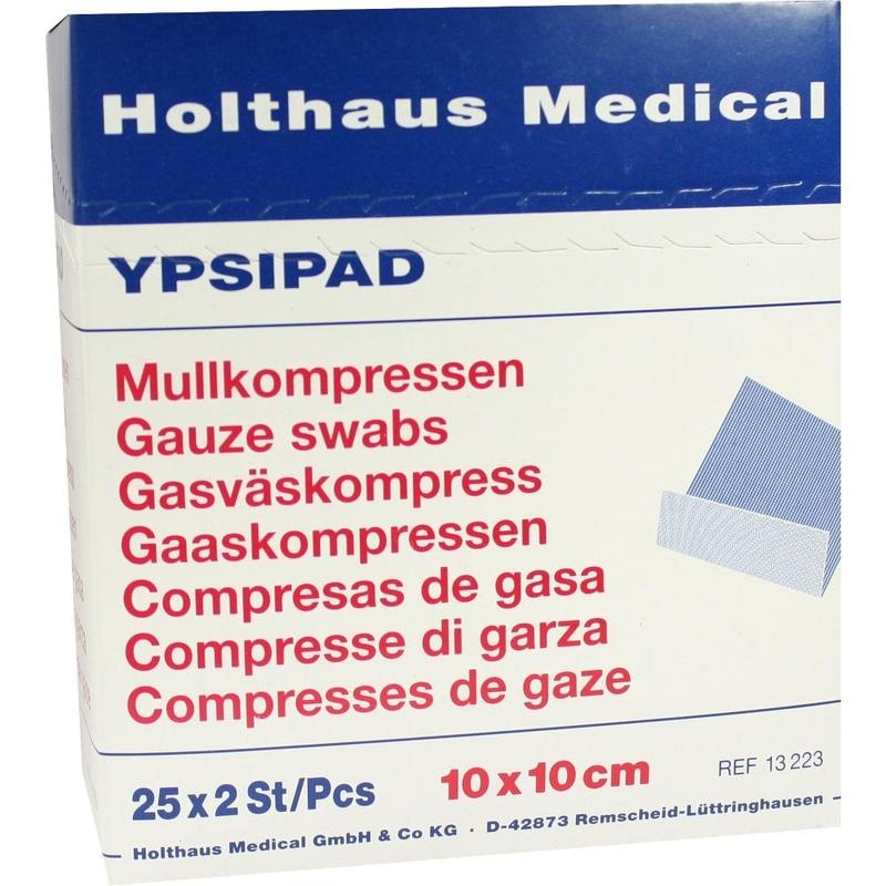 MULLKOMPRESSEN YPSIPAD 10x10 cm steril 8fach