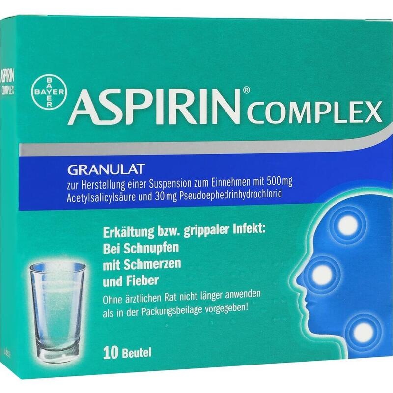 Aspirin Complex Beutel gegen Erkältung, Fieber, Schmerzen & verstopfte Nase