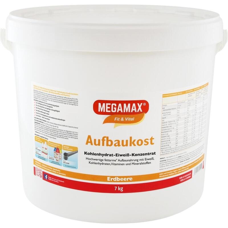 MEGAMAX Aufbaukost Erdbeere Pulver