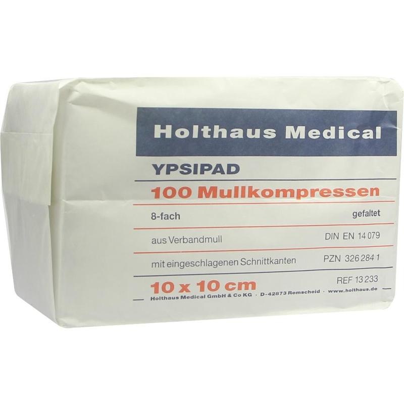 MULLKOMPRESSEN YPSIPAD 10x10 cm unsteril 8fach