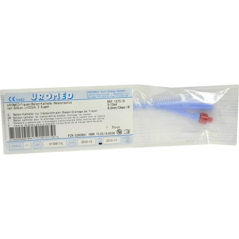 UROMED Ballonkath.Silikon Frau Ch 18 1370