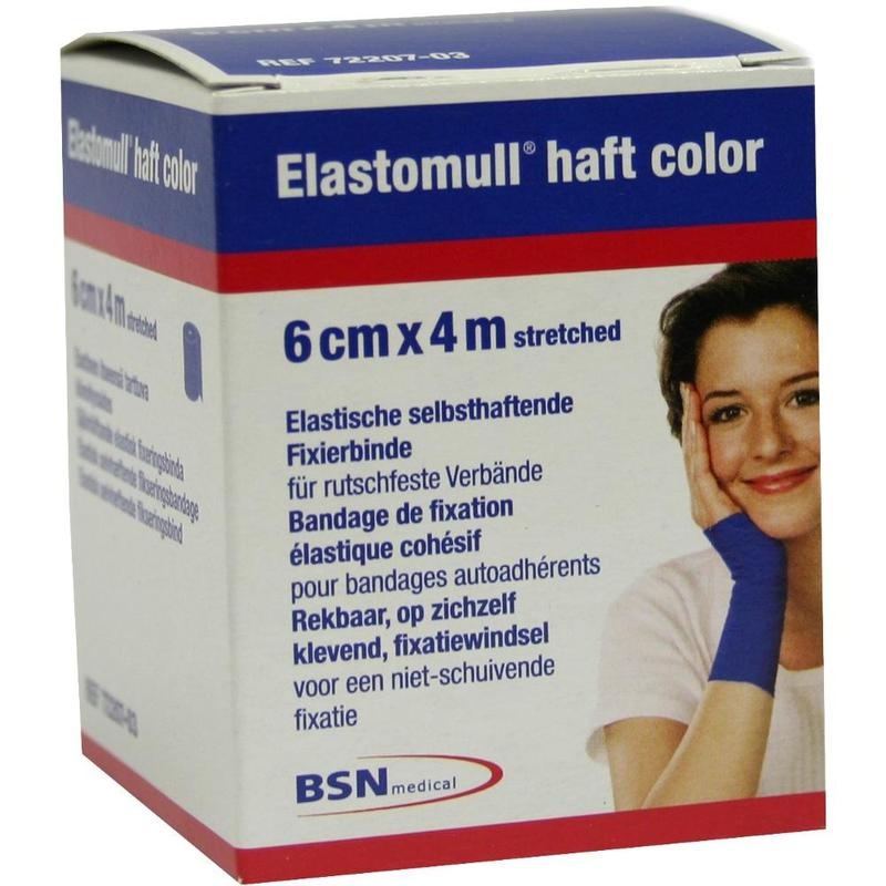 ELASTOMULL haft color 6 cmx4 m Fixierb.blau