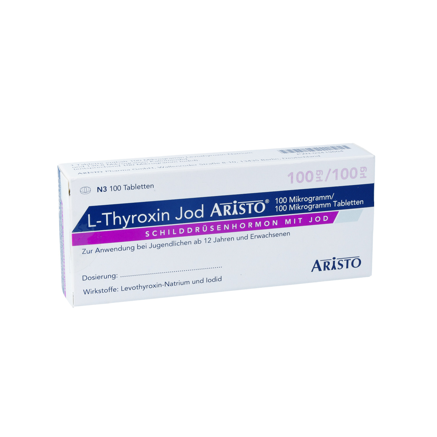 L-THYROXIN Jod Aristo 100 μg/100 μg Tabletten
