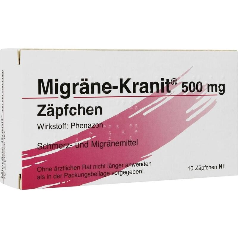 MIGRÄNE KRANIT 500 mg Zäpfchen