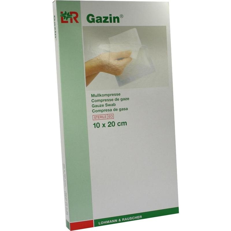 GAZIN Mullkomp.10x20 cm steril 8fach